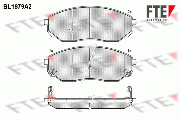 Kit de plaquettes de frein, frein à disque FTE 9010569