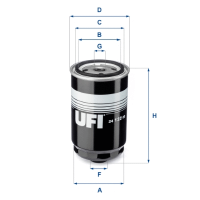 Filtre à carburant UFI 24.122.00