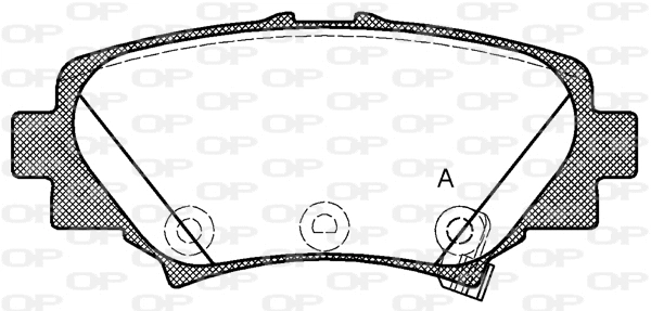 Kit de plaquettes de frein, frein à disque OPEN PARTS BPA1570.02