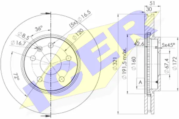 Disque de frein ICER 78BD5387-2