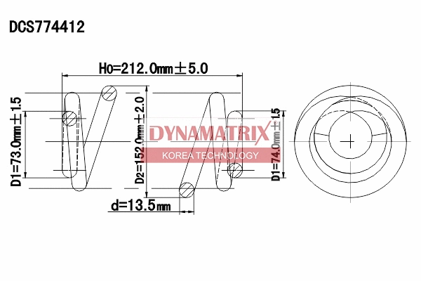 Ressort de suspension DYNAMATRIX DCS774412