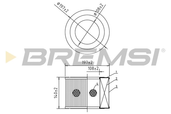 Filtre à air BREMSI FA2043