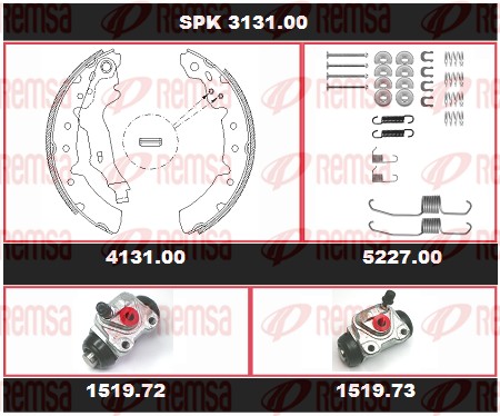 Kit de freins, freins à tambours REMSA SPK 3131.00