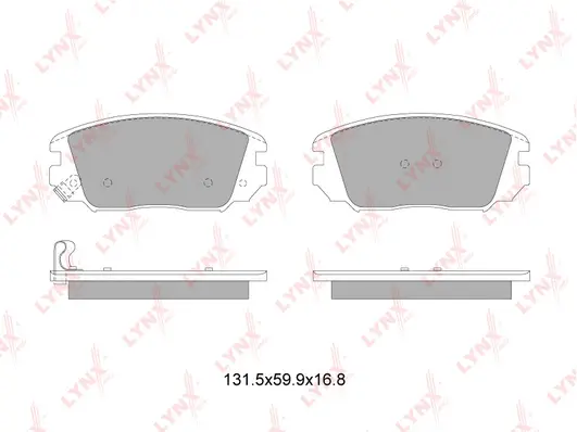 Kit de plaquettes de frein, frein à disque LYNXAUTO BD-3629