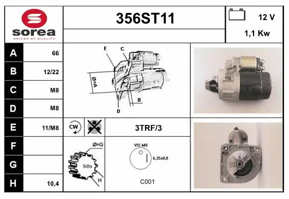 Démarreur STARTCAR 356ST11